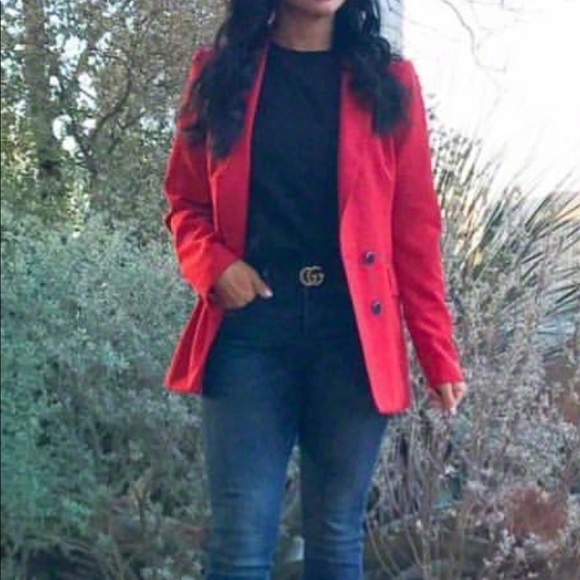 stradivarius Jackets & Blazers - Stradivarius Red Blazer